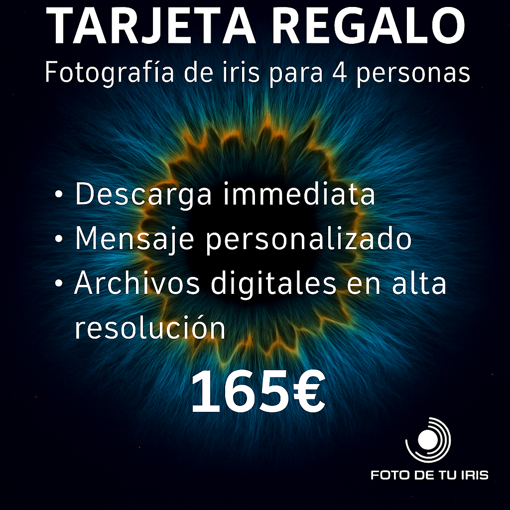 Tarjeta regalo fotografía del iris en Madrid (4 personas)