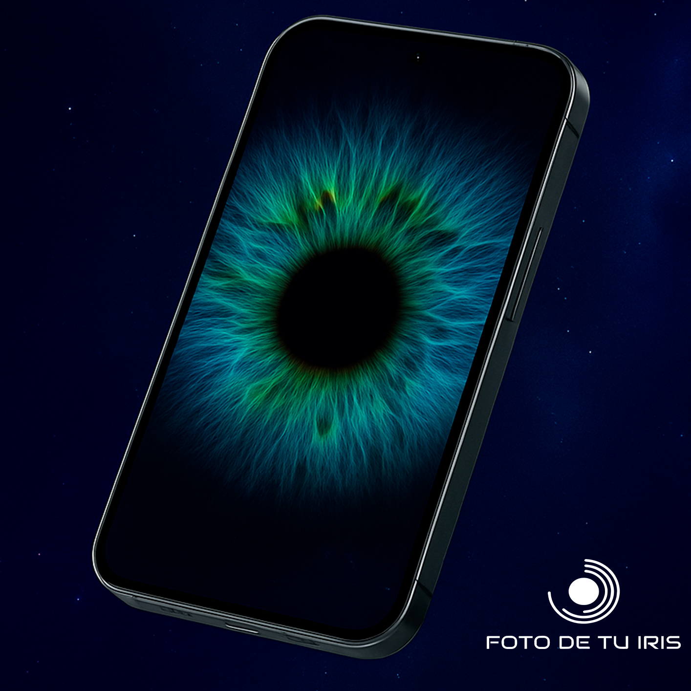Tarjeta regalo fotografía de iris para 1 persona — archivo digital en el móvil